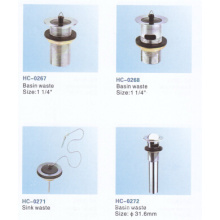 Bathroom Accessory Brass Waste for Wash Basin Drain (slotted)